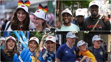 Dukung Palestina, para penggemar bola di Jerman kenakan topi semangka di EURO 2024