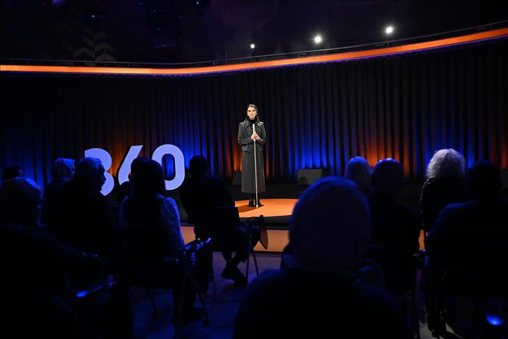 Visually impaired young entrepreneur Tannur was a guest of AA's “360 Talks” program